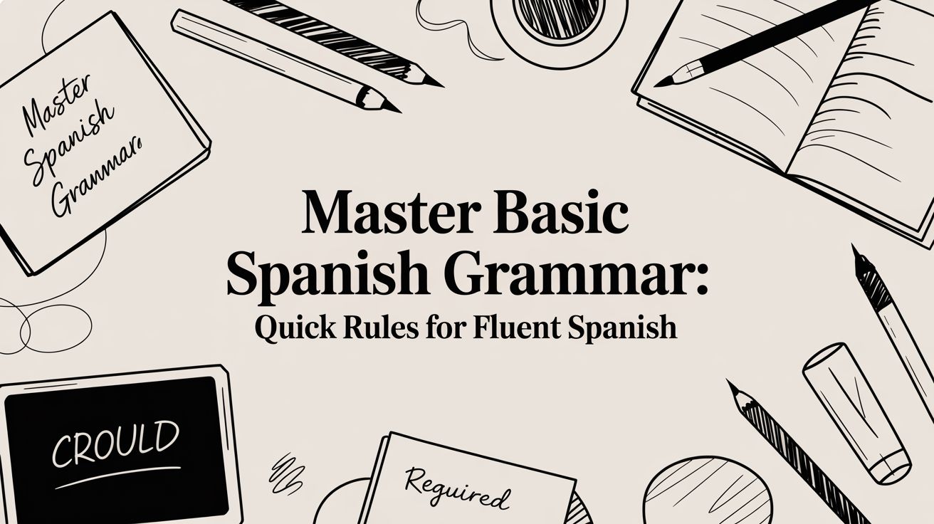 Master basic spanish grammar: Quick Rules for Fluent Spanish